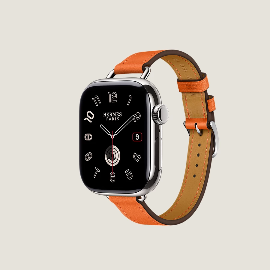 Hermès Caja Series 10 & Correa Apple Watch Hermès Single Tour 42 mm Attelage En oferta