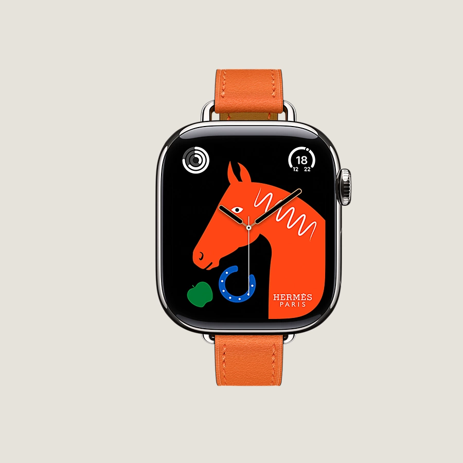Hermès Caja Series 10 & Correa Apple Watch Hermès Single Tour 42 mm Attelage En oferta