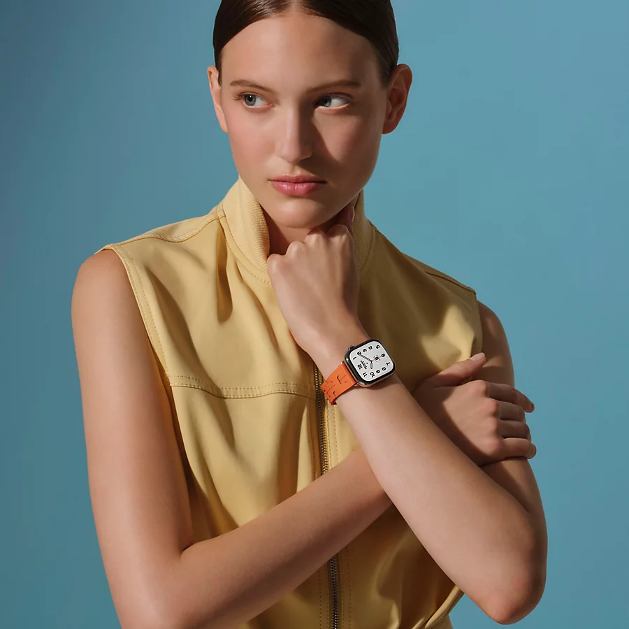 Hermès Caja Series 10 & Correa Apple Watch Hermès Single Tour 42 mm Hebilla desplegable Kilim Oferta exclusiva