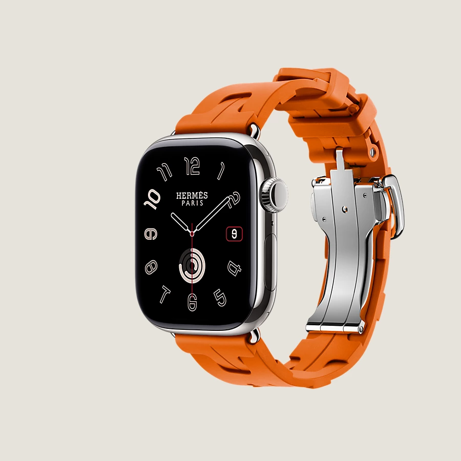 Hermès Caja Series 10 & Correa Apple Watch Hermès Single Tour 42 mm Hebilla desplegable Kilim Oferta exclusiva