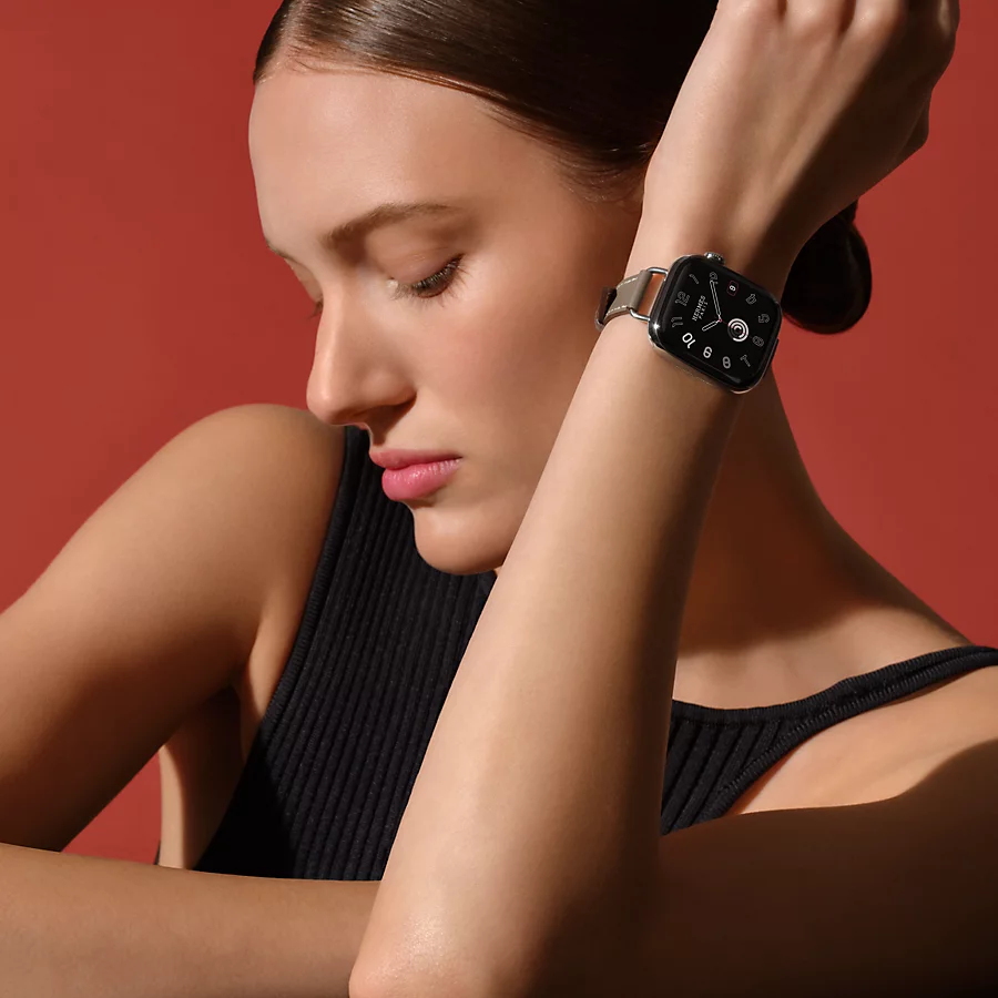 Hermès Caja Series 10 & Correa Apple Watch Hermès Single Tour 42 mm Attelage Descuento por venta flash