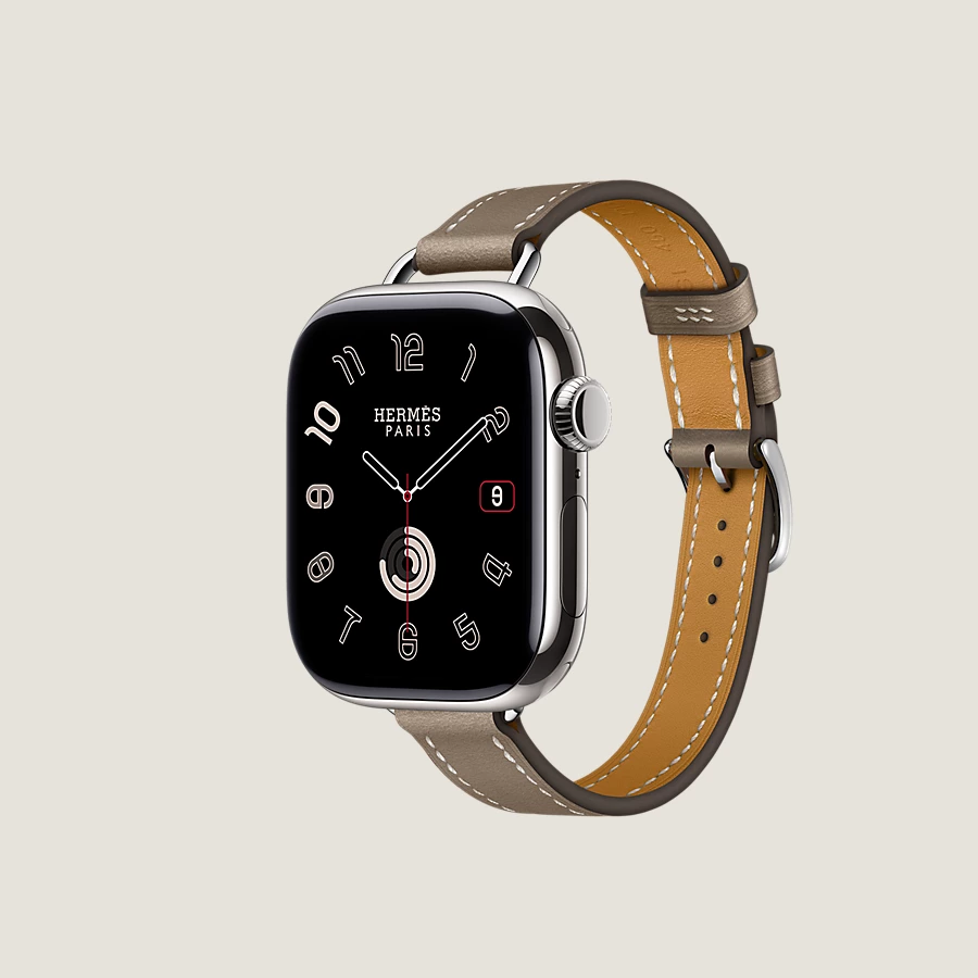 Hermès Caja Series 10 & Correa Apple Watch Hermès Single Tour 42 mm Attelage Descuento por venta flash