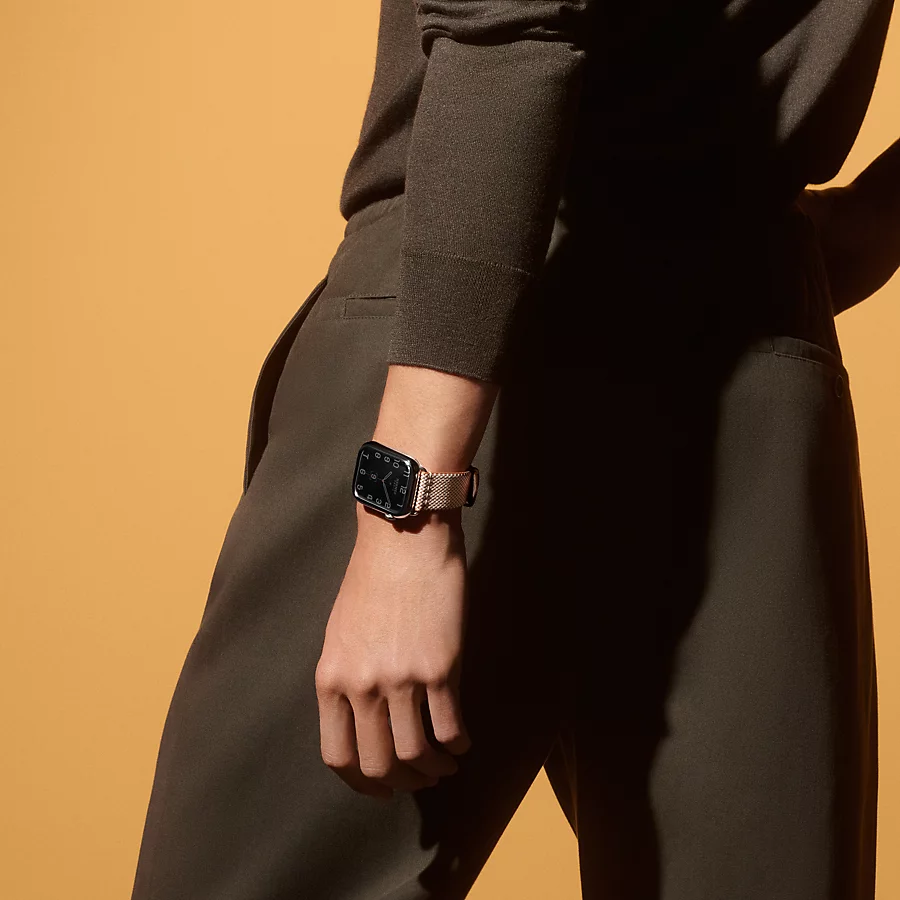 Hermès Caja Series 10 & Correa Apple Watch Hermès Single Tour 46 mm Toile H Outlet