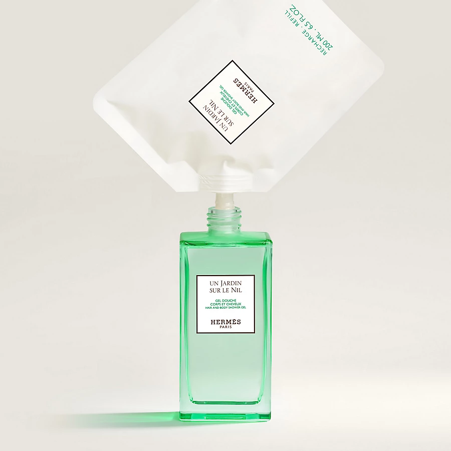 Hermès Un Jardin sur le Nil Recarga de gel de ducha para cuerpo y cabello - 200 ml Envío gratis