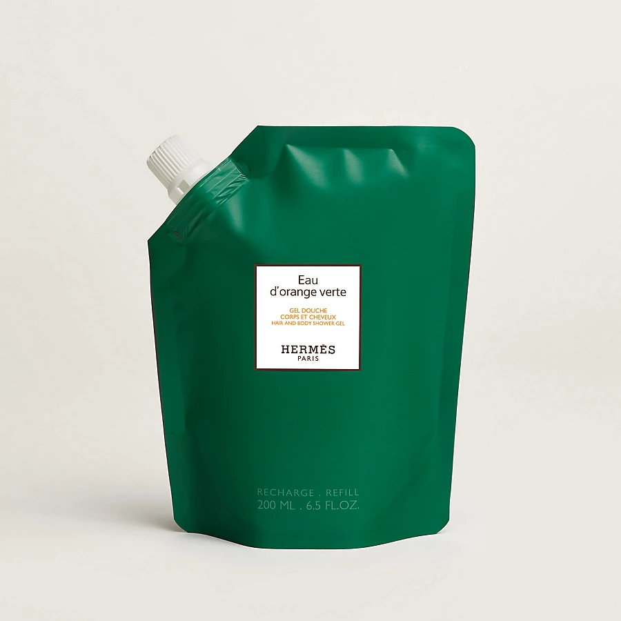 Hermès Eau d'orange verte Recarga de gel de ducha para cuerpo y cabello - 200 ml
