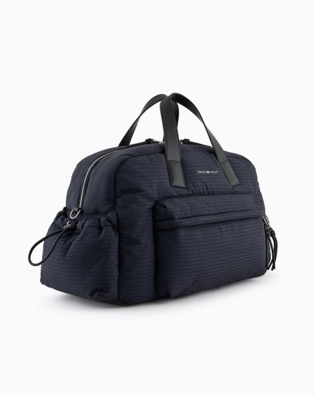 Armani Bolsa de nailon con inscripción integral del logotipo en tejido jacquard Mejor oferta