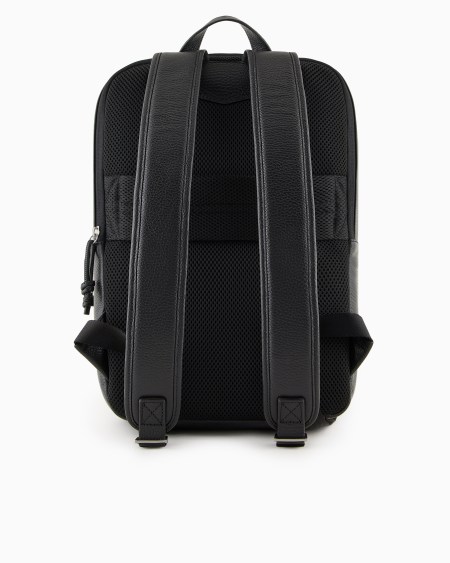 Armani Mochila con bolsillo para portátil en piel abatanada Últimos 3 días