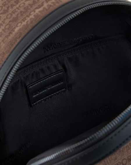 Armani Mochila de tejido jacquard con inscripción integral Superdescuento