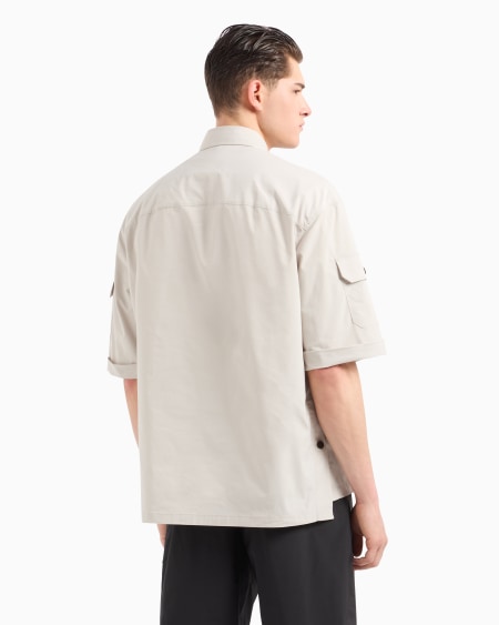 Armani Camisa de tejido técnico con bolsillos de parche y parche con logotipo Ofertas especiales