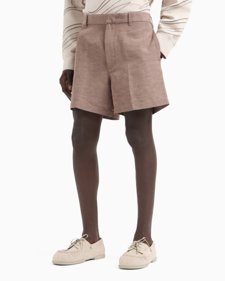 Armani Pantalones cortos en mezcla de lino 2025