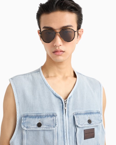 Armani Gafas de sol estilo piloto para hombre Outlet