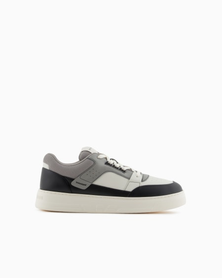 Armani Deportivas de piel y malla con detalles en contraste