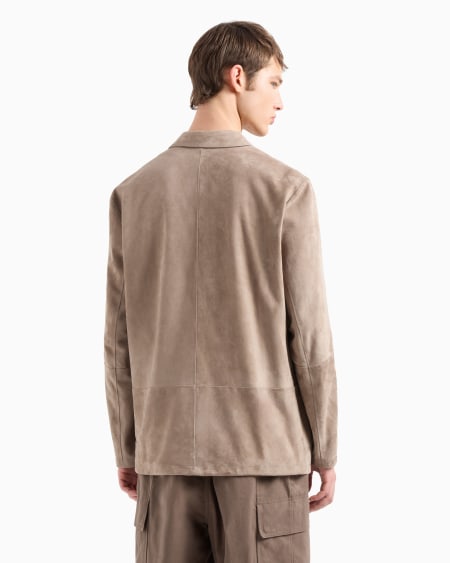 Armani Chaqueta de abotonadura sencilla en ante de cabra Últimos 3 días