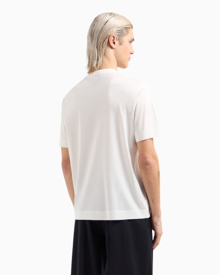 Armani Camiseta en punto de mezcla de lyocell con estampado y bordado floral ASV COMPRAR AHORA
