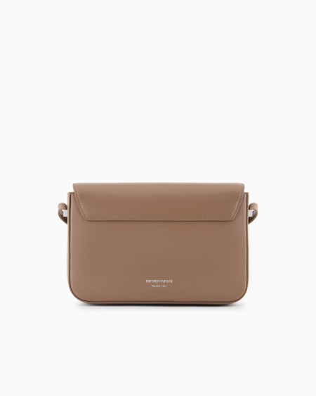 Armani Bolso de hombro de piel lisa con logotipo de águila de metal Grandes descuentos
