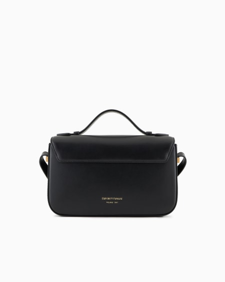 Armani Bolso bandolera de piel lisa con logotipo de águila de metal Envío internacional gratuito
