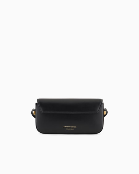 Armani Minibolso bandolera de piel lisa con logotipo de águila de metal En oferta