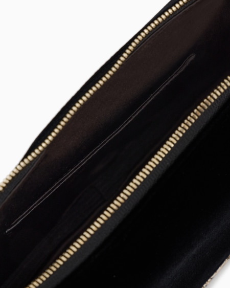 Armani Bolso de hombro baguette de terciopelo Descuentos del mes