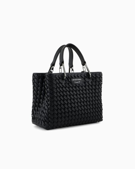 Armani Bolso shopper MyEA pequeño en piel trenzada Ofertas de temporada