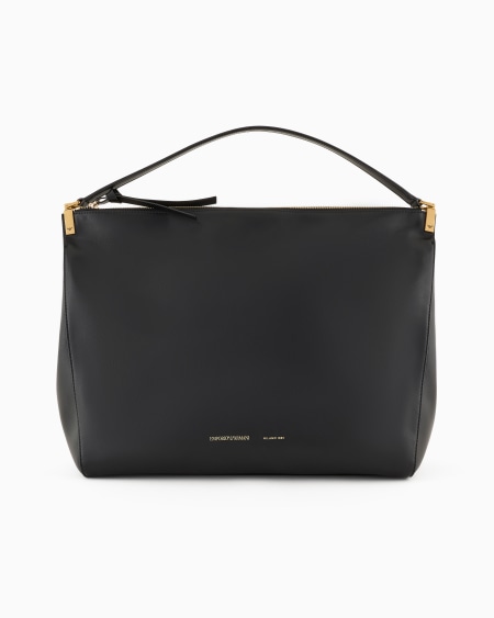 Armani Bolso de mano grande de piel lisa