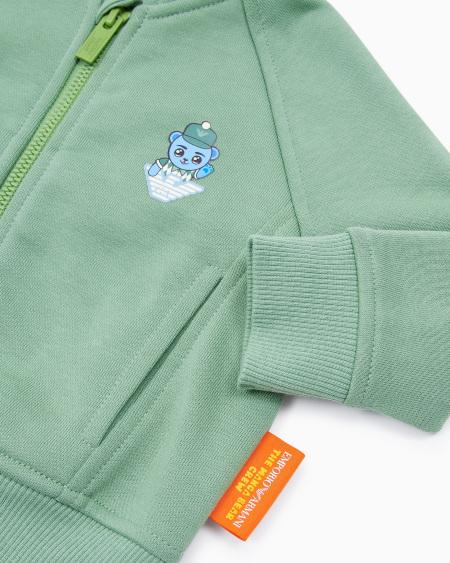 Armani Sudadera tipo cárdigan de punto orgánico con estampado Manga Bear Crew ASV Descuento