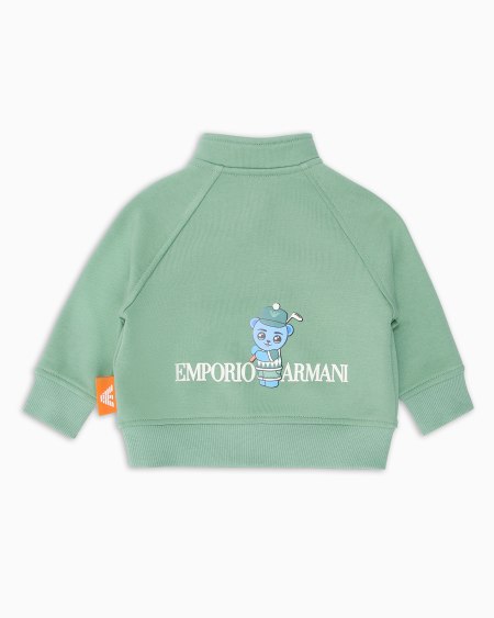 Armani Sudadera tipo cárdigan de punto orgánico con estampado Manga Bear Crew ASV Descuento