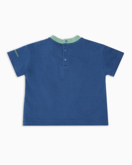 Armani Camiseta de punto orgánico con estampado Manga Bear Crew ASV Tienda