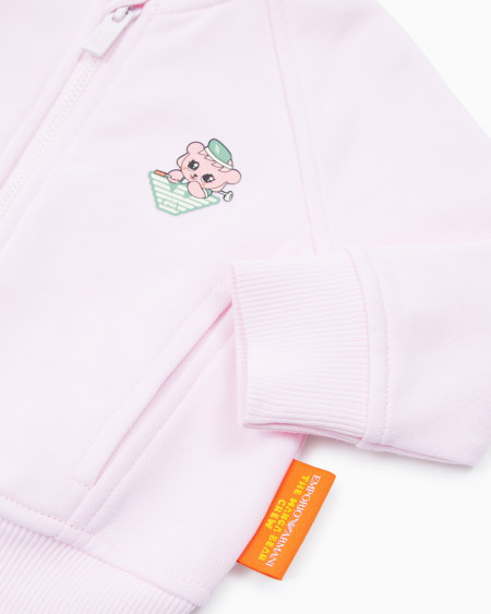 Armani Sudadera tipo cárdigan de punto orgánico con estampado Manga Bear Crew ASV Mejor oferta
