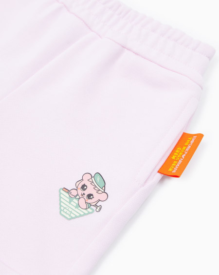 Armani Pantalones cortos de punto orgánico con estampado Manga Bear Crew ASV Rebajas online
