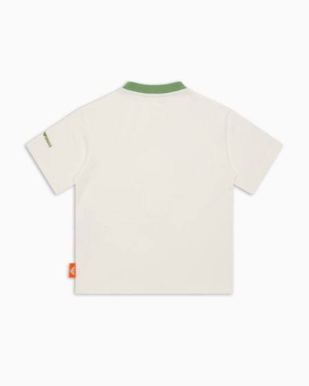 Armani Camiseta de punto orgánico con estampado Manga Bear Crew ASV Envío gratis