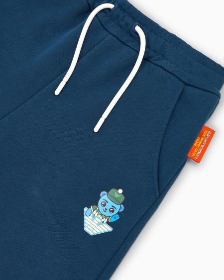 Armani Pantalones de chándal holgados de punto orgánico con estampado Manga Bear Crew ASV Últimos 2 días