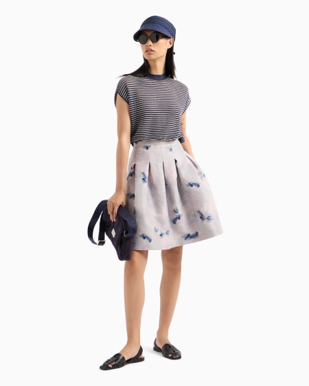 Armani Jersey con trama calada efecto rayas En línea