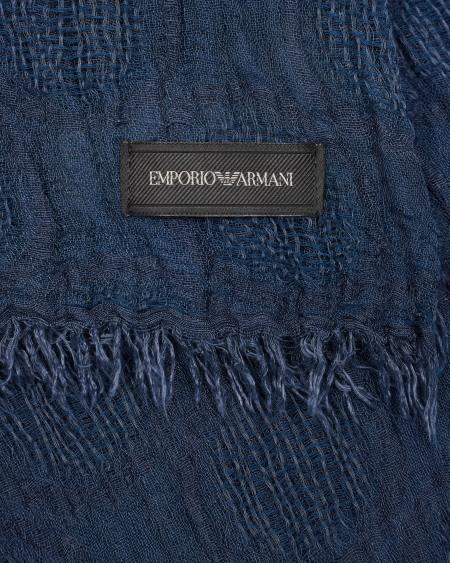 Armani Estola en mezcla de lino cepillado con lunares de tejido jacquard Outlet