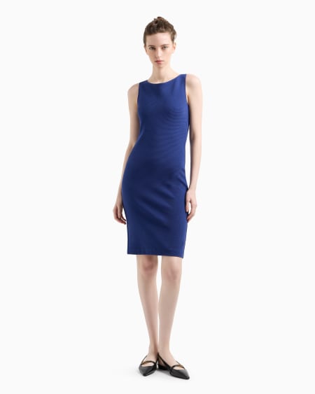 Armani Vestido de tubo de punto ottoman Rebajas