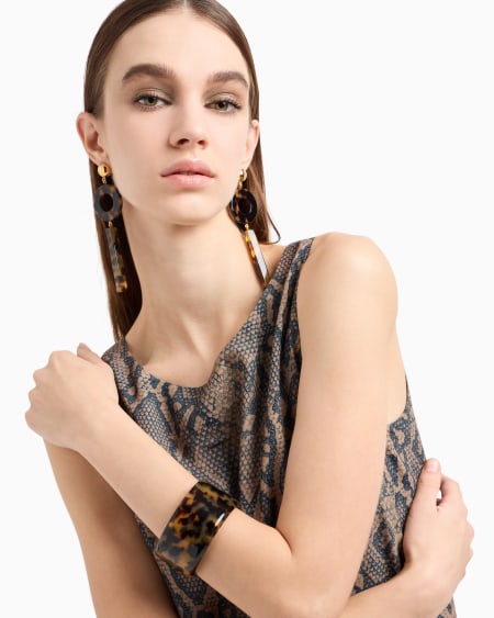 Armani Pulsera rígida efecto carey Ofertas