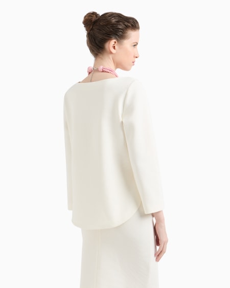 Armani Jersey con cortes laterales de punto ottoman Los más vendidos