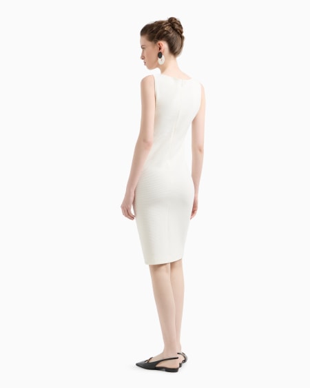 Armani Vestido de tubo de punto ottoman Tienda