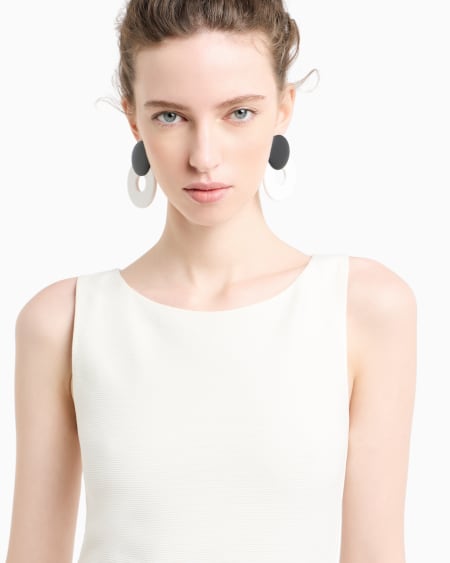 Armani Vestido de tubo de punto ottoman Tienda
