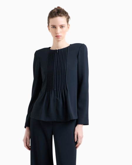 Armani Chaqueta de tejido texturizado fluido y plisado Tienda