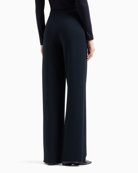 Armani Pantalones palazzo de tejido texturizado fluido Liquidación