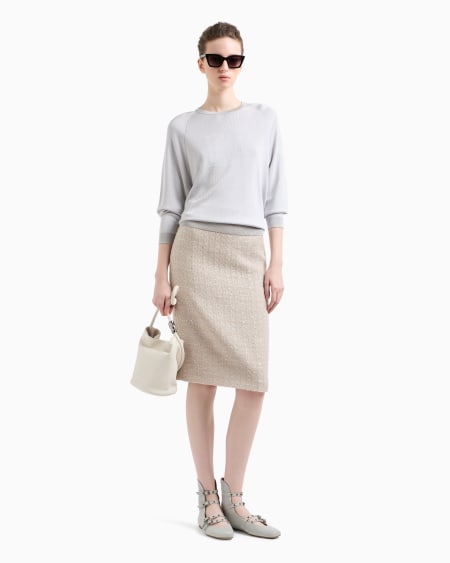 Armani Falda en tweed de lúrex Rebajas top