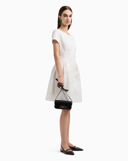 Armani Vestido con pliegues en mezcla de algodón couture Envío gratis