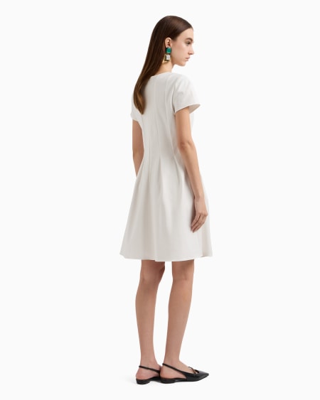 Armani Vestido con pliegues en mezcla de algodón couture Envío gratis