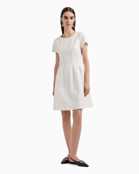 Armani Vestido con pliegues en mezcla de algodón couture Envío gratis