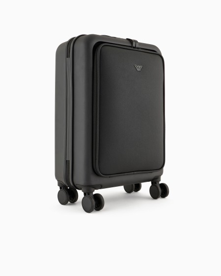 Armani Maleta de cabina en ABS con detalle de piel saffiano y placa de águila Envío internacional gratuito