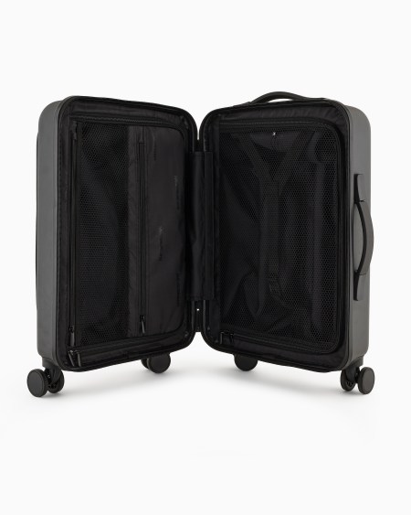 Armani Maleta de cabina en ABS con detalle de piel saffiano y placa de águila Envío internacional gratuito