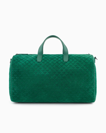 Armani Bolsa de ante con motivo de águila integral en relieve Ofertas especiales