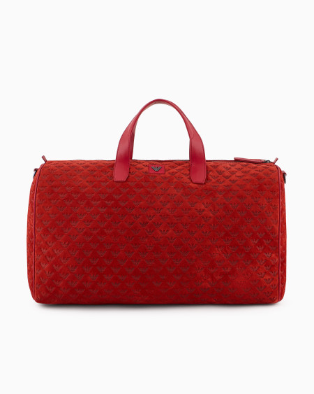Armani Bolsa de ante con motivo de águila integral en relieve Devoluciones gratuitas