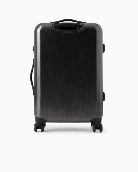 Armani Maleta de cabina mediana en ABS con ruedas y maxiáguila en relieve Outlet
