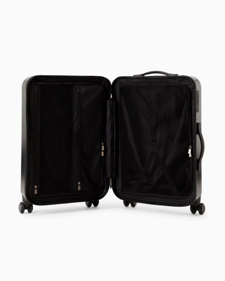 Armani Maleta de cabina mediana en ABS con ruedas y maxiáguila en relieve Outlet